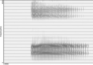 Spectrogramme de la voyelle [ɑ̃]